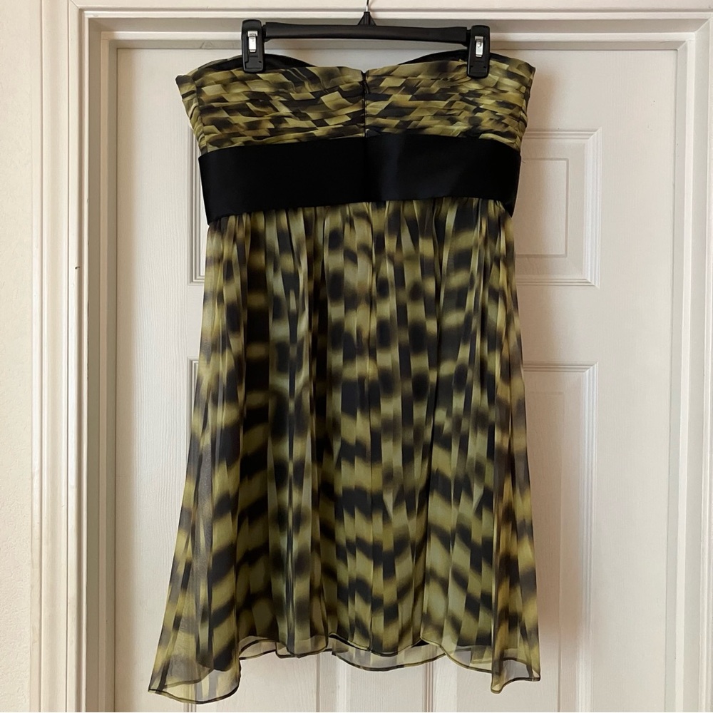 CALVIN KLEIN Strapless Print Silk Dress 10 NEW NWT - Picture 5 of 11